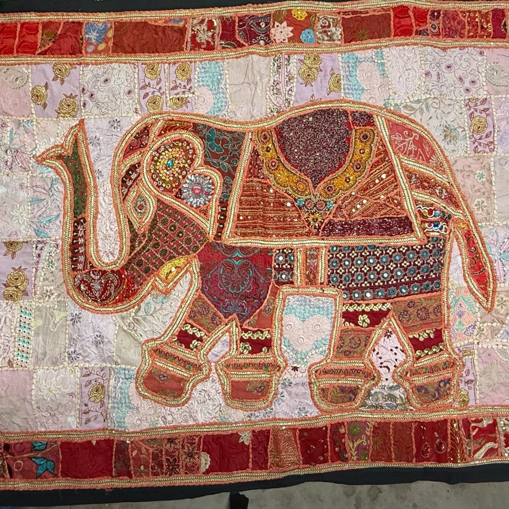 Vibrant Elephant Tapestry Wall Art